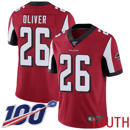 Atlanta Falcons Limited Red Youth Isaiah Oliver Home Jersey NFL Football #26 100th Season Vapor Untouchable->youth nfl jersey->Youth Jersey